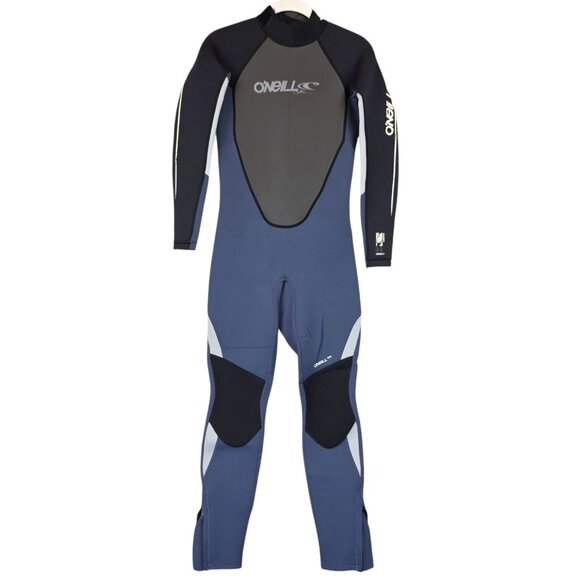 O'Neill Hammer 3/2 Wetsuit Womens Size 14 Full Suit Back Zip Blue Gray Surf - Picture 1 of 15